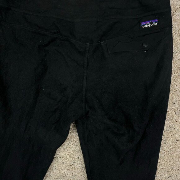 Patagonia Black Fleece Pants Size XS Sweatpants w Snap Pocket Tapered Leg - Picture 9 of 11